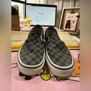 Vans size 4 black/grey checkered EUC